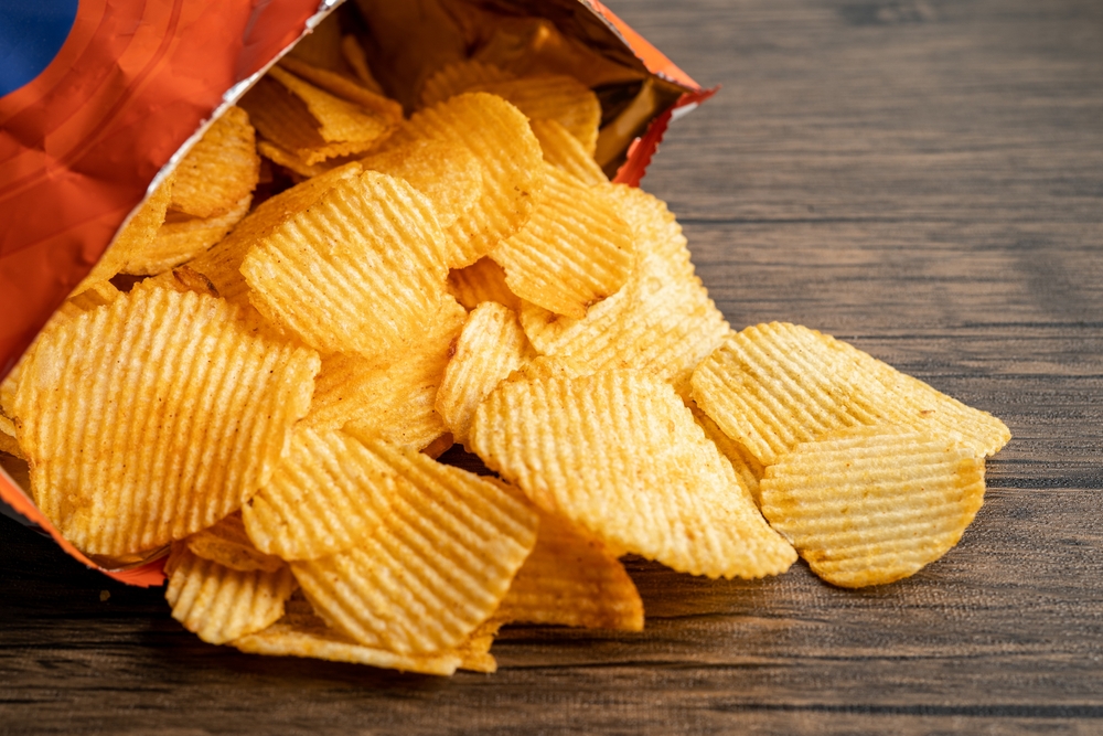 A bag of potato chips. 