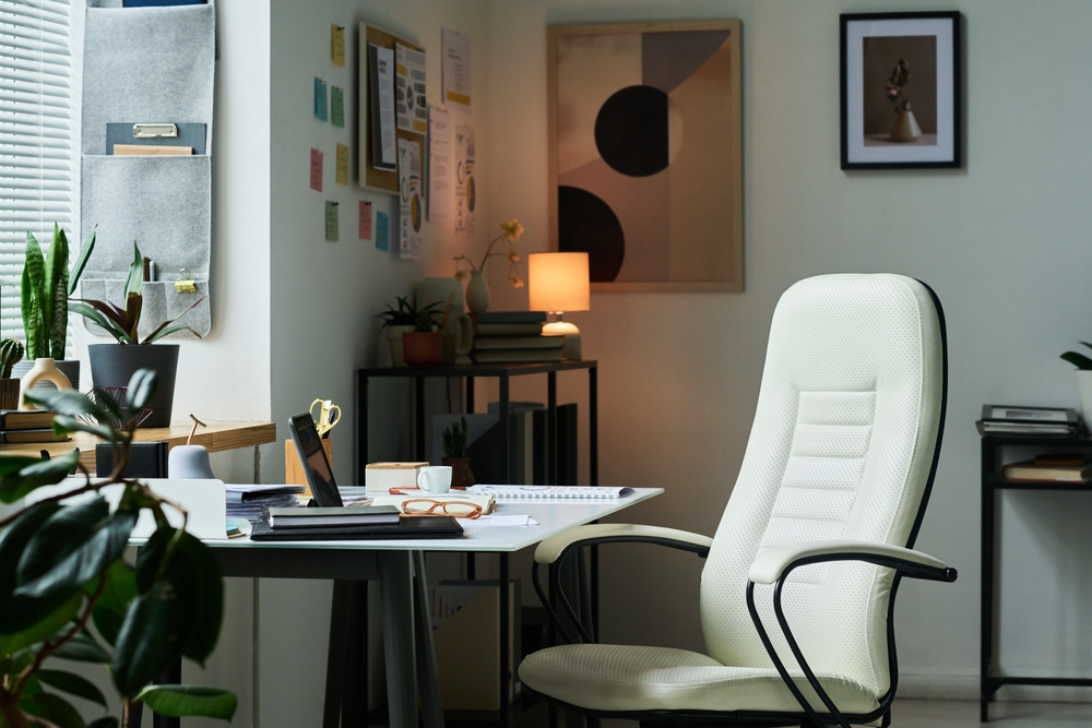 A home office that sits empty.