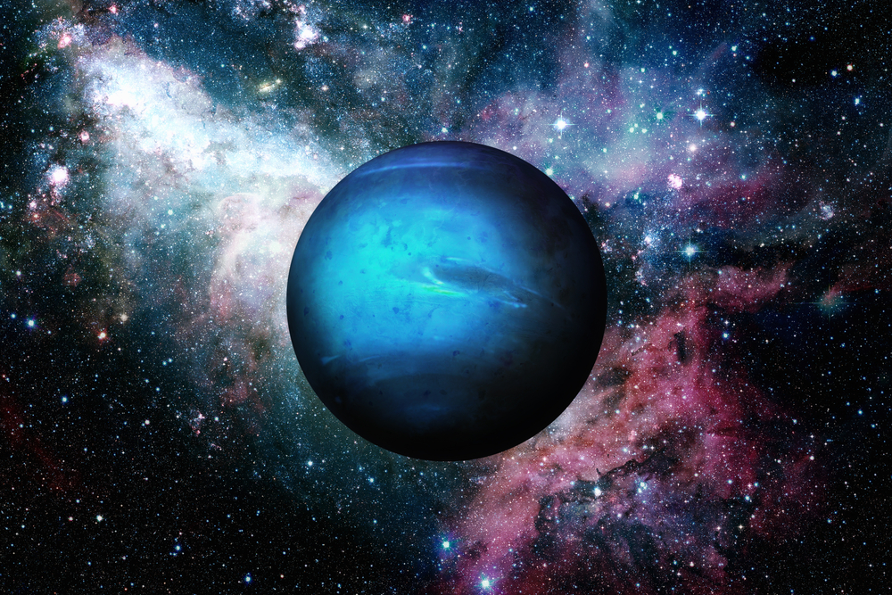 Abstract solar system art.